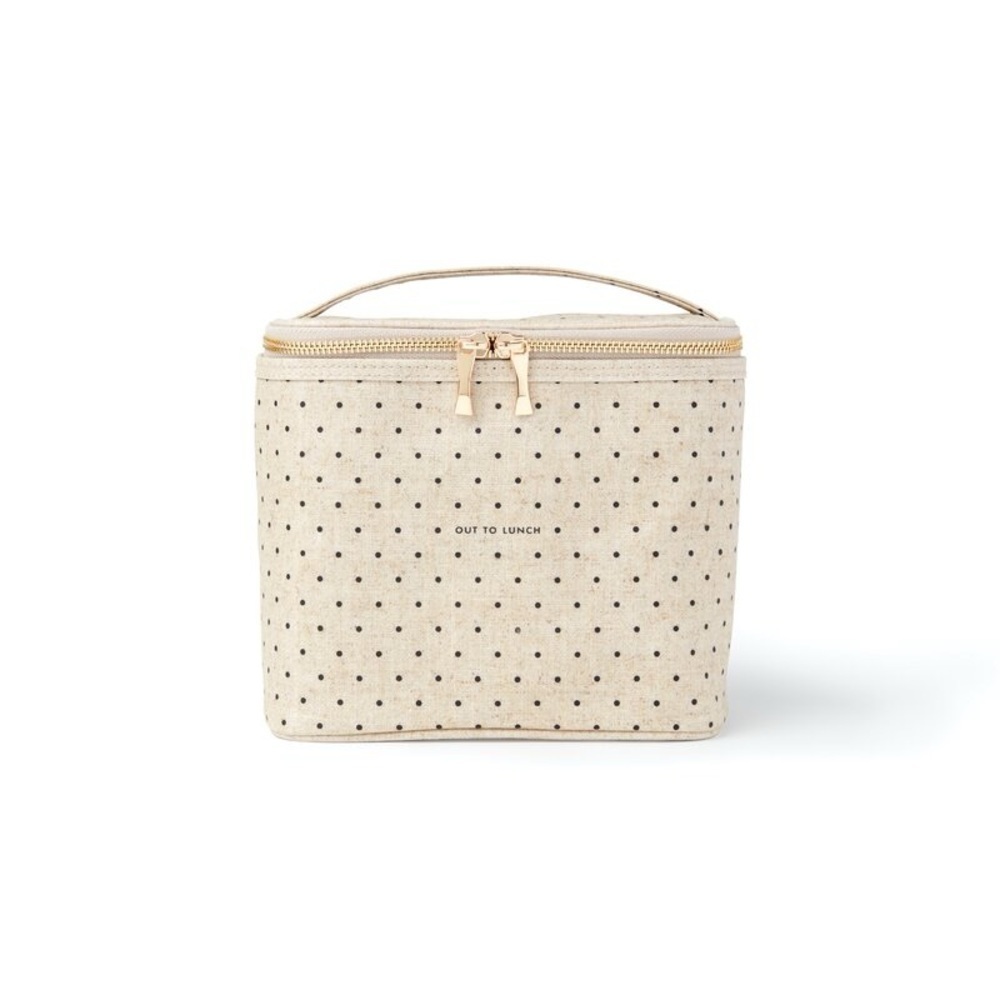 Kate Spade ♠️ Out To Lunch polka dot lunch tote